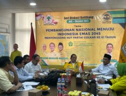 Ganjar Razuni Jadi Narsum Diskusi Publik Ekonomi Pancasila Yang Digelar Balitbang DPP Partai Golkar