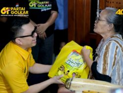 Sambut HUT Ke-61 Partai Golkar, Aditya Anugrah Moha Bagikan Ratusan Paket Sembako Gratis di Bolmong