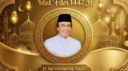 Muhidin M Said Ucapkan Selamat Idulfitri 1447 H, Ajak Warga Sulteng Perkuat Persaudaraan